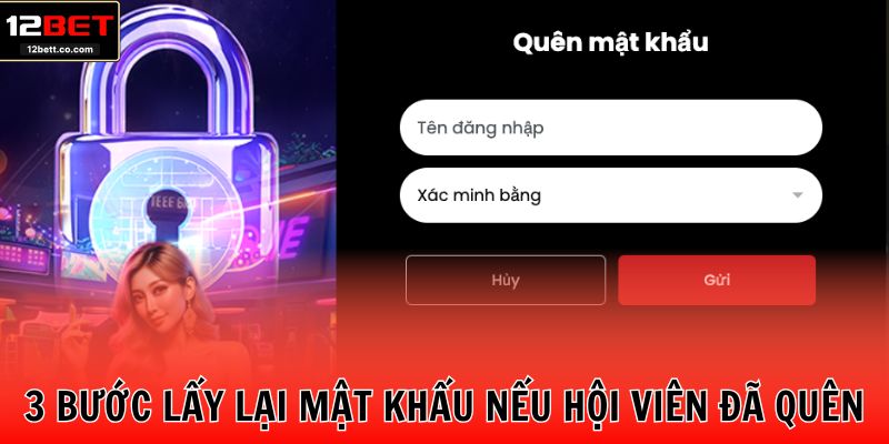 3 bước lấy lại mật khẩu nếu hội viên đã quên
